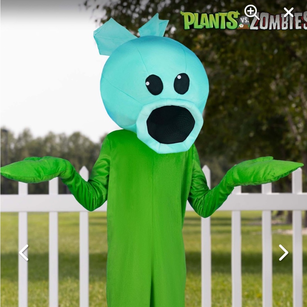 Kid's Plants Vs Zombies Snow Pea Costume Jumpsuit